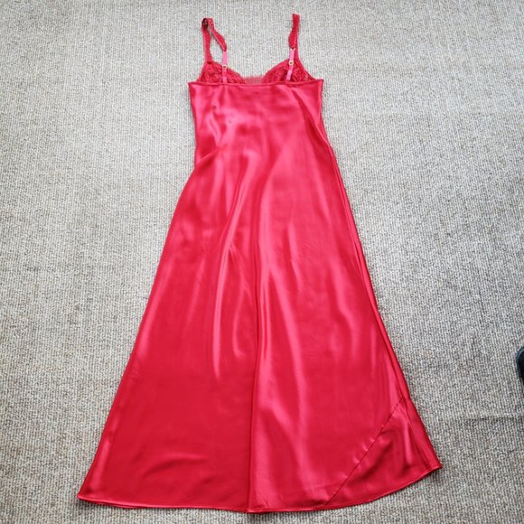 Victoria's Secret Gold Label Satin Nightgown Red Medium - Picture 4 of 12